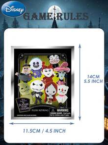 Disney 1个毛绒盲袋钥匙扣，随机一个神秘角色，柔软蓬松，可收藏，杰克、莎莉等角色，非常适合挂在背包、钱包上，也可作为万圣节、圣诞节礼物送给朋友或作为周年纪念礼物。NBC官方授权商品。 - 彩色 - 查看 2