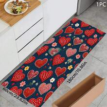 1pc Red Heart Print Absorbent Mat/Drying Mat For Coffee Maker, Dishes - Polyester Absorbent Desktop Protective Mat With Rubber Anti-Slip Pad, For Kitchen Counter Decor, Home Bar And Dining Table - Multicolor - View 15
