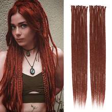 Synthetic Dreadlock Extensions 20/50 Strands Hippie Dreads 24 Inch Ombre Color 0.6 Cm Width Loc Extensions Reggae Style Crochet Hair - Nhiều màu - Xem 17