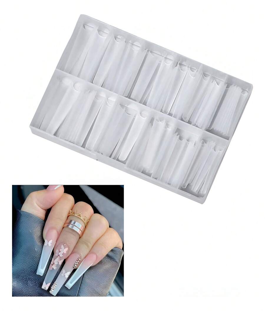 TendenciaTips Coffin Xxl Caja Con 240 UnidadesCalidad premium - Transparente - Ver 1