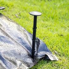 50 Peças Pregos de Plástico para Jardim, Pinos de Paisagem Duráveis e Resistentes à Ferrugem para Fixar Tecido de Isolamento, Rede de Sombreamento, Cobertura de Solo, Com Design de Gancho, Adequado para Ferramentas de Jardinagem Interna e Externa - Preto - Visão 3