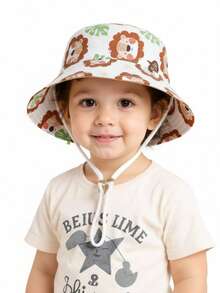 Mũ tai bèo cho bé họa tiết bướm/hoa/khủng long/sư tử hoạt hình, thích hợp cho mùa xuân/hè, phù hợp cho trẻ sơ sinh, trẻ nhỏ và trẻ em, unisex, chống tia UV, lý tưởng cho các hoạt động ngoài trời và kỳ nghỉ biển. - Nhiều màu - Xem 8