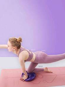 1个平衡垫瑜伽按摩垫半圆形初学者瑜伽球按摩球踝关节训练器（气泵颜色随机） - 彩色 - 查看 5