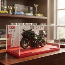 TendenciaMoto Deportiva Turbo 1:14 Escala Modelo Colección NegroCalidad premium - Negro - Ver 6