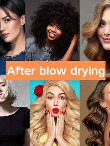 1个可调节抽绳蓬松吹风帽，适合卷发。吹风罩，非纺织材料，无香型，增强卷度，黑色 - 彩色 - 查看 3