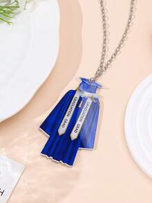 1pc Creative & Fashionable Acrylic Graduation Gown Pendant Necklace, Graduation/Back To School/Teacher's Day Gift, Accessory - Bachelor's Gown - View 4