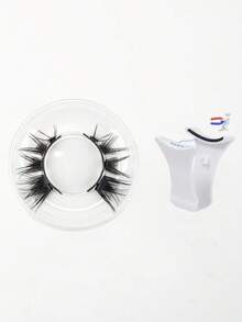 1 Pair Reusable Magnetic False Eyelashes, Natural Look, No Glue Needed, Soft & Easy To Wear/Remove. Eyelashes, Lashes, False Eyelashes, Women's Eye Makeup Gift, Eyelashes, Eyelashes, Eyelashes, Eyelashes, Eyelashes, Eyelashes, Christmas, Magnetic Eyelashes - 眼尾拉長款 - 查看 4