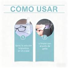 Limpiador de lentes de gafas Repara lentes de sol Lentes de anteojos Pequeños rayones y abrasiones Limpia eficazmente la suciedad de la superficie Restaura la suavidad de la lente - Azul menta - Ver 7