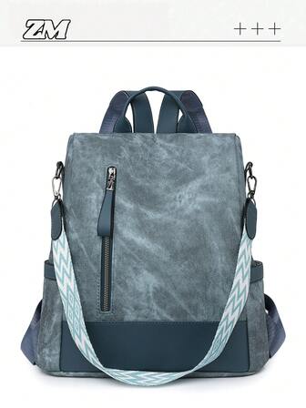 Sac à dos anti-vol haut de gamme pour femmes ; Sac à dos en cuir doux décontracté personnalisé dernier cri pour femmes ; Sac à dos de voyage multifonction extensible grande capacité ; Sac d'école multifonction