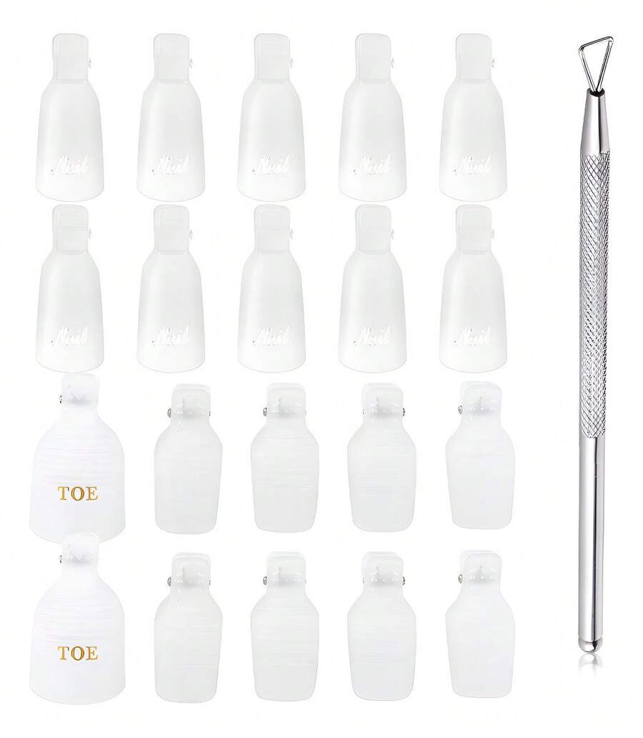 Kit de 21 piezas de pinzas de plástico  para remover acrílico o gel transparente de calidad premium - 1 - Ver 1