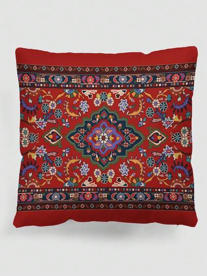 1件/2件装波西米亚几何复古图案抱枕套，创意印花天鹅绒方形枕套，适用于客厅、卧室、家居装饰、沙发、汽车，四季皆宜