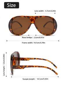 6pcs Women Advanced Sense Unique Double Beam Design Square Frame Classic Cool Y2K Ins Style Fashion Eyeglasses For Driving Camping Daily Life Outdoor Casual Activities Bar Fashion Accessories Suitable For All Face Shapes - Multicolor - View 5