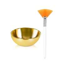 2/3/6/12/18pcs Beauty Therapist Supplies, Facial Care Spa Set - Mixing Bowls, Fan Brushes, Flat Head Masks Makeup Tools, Portable Travel Facial Care Kits, Available In Gold, Silver, Rose Gold - Multicolor - View 22