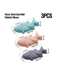 1pc Silicone Cake Mold Baking Tool, Ocean Animal Shark Shaped Large Silicone Cake Mold DIY Cake Pan, Baking Tool, Cake Pan, Mousse Pan, Kitchen Baking, Chocolate Mousse Jelly Wax Mold, Baking Tool - Multicolor - View 11