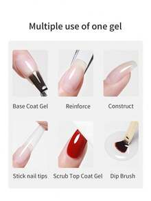 LYTTOA 10ML Six-In-One Multi-Functional ConstructionSuper Top Coat And Base Gel Nail Polish For Gel Polish Semi-Permanent Varnish Rubber Top Coat 10ml Nail Supplies Nails - Multicolor - View 2