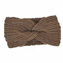 1 unidade de faixa de cabeça feminina para aquecer as orelhas no inverno, faixa de cabelo grossa tricotada, acessório para cabelo para clima frio. - Multicolorido - Ver 9
