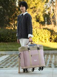 Extra Large Capacity Foldable Checked Luggage Travel Bag, 3-Layer Expandable Packing Organizer Duffel Bag For Moving/Trips Luggage Bag Duffle Bag Overnight Bag Travel Organizer Cruise Essential Vacation Essentials For Men Women Travel Essential Holiday Essential Travel Must Haves - Black - View 7