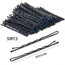 150pcs Women Solid Casual Bobby Pin For Daily Life Hair Clips Claw Clips Hair Barrettes, School Stuff, Hair Accessories - 黑色 - 查看 10