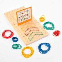 儿童弹力绳益智玩具，创意动手游戏，有助于提高专注力 - 彩色 - 查看 3