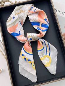 1条佩斯利花纹波西米亚风头巾，可作沙滩时尚围脖或连衣裙使用