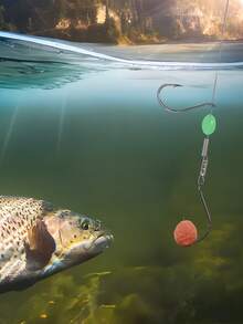 GOTURE 3pcs Anti Entanglement Live Bait Double Hook Fishing Line - Made Of Stainless Steel Wire And Luminous Beads, Wear-Resistant And Tear Resistant, Suitable For Seawater And Freshwater - Grey - View 10