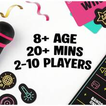 Lucky Egg Official  Family Karaoke Board Game With Foam Microphone, 125 Bad Lyric Cards, 8+ Years Old, 2-10 Players, Family Interactive Game, Funny Essential For Festivals/Birthday Parties, Kids Gift - A - Xem 10