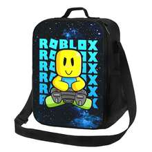 Ro Loxs Gamer Cute Fanart Lunch Box Youth Insulated Lunch Bag Reusable Thermal Cooler Tote Portable Shoulder Strap School Picnic - 黑色 - 查看 1