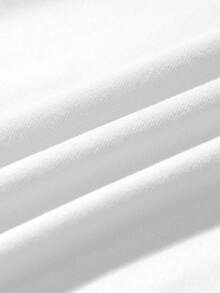 Áo thun nữ tay ngắn cổ tròn chất liệu polyester, in họa tiết ánh nắng mặt trời, dáng suông, hơi co giãn, lý tưởng cho mùa hè, kiểu dáng thường ngày. Màu trắng. - trắng - Xem 7