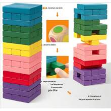 TendenciaCompatible Jenga Gigante De Madera Juego De Mesa 54pzs 54 Juegos De MesaCalidad premium - 1 - Ver 3
