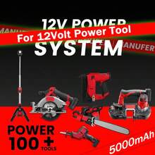 Replacement For Milwaukee M12 5.0Ah Lithium Battery 1Pack-2Packs Compatible With Milwaukee 12V Tools - Red + Black - View 5