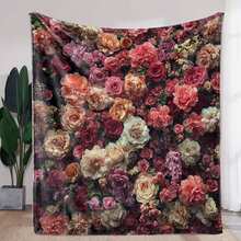 A Comfortable Bohemian Vintage Wildflower Blanket,Super Soft Flannel Printed  Blanket,As Birthday Gifts, Family, Wedding, Souvenir Blankets, Polyester Blankets Suitable For All Seasons, Washable, Machine Washable, Lightweight, Breathable, Comfortable, Warm, Unique, 280gsm For Him, Her Personalized Ideal Gifts For Her, Him, Family, Boyfriend, Girlfriend, Father, Family, Mother, Lover, Daughter, Son, Grandfather, Grandmother, Teacher,Doctor, Nurse,Friend, Classmate, Pet.Perfect Nap, Camping, Travel, Home, Daily Life, Office Decoration, Birthday, Anniversary, Valentine's Day, Thanksgiving, Graduation Season,Christmas, Halloween, Mother's Day, Father's Day, Wedding, New Year Gifts ,Sofa,Bed,Car,Bedroom,Living Room,Office,  Outdoor Camping, Beach,Wall Decoration - 多色37 - 查看 4