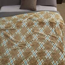 Oversized King Fleece Blanket 120x120 Inches, Seamless Soft Cozy 3D Jacquard Flannel Blanket 10'x10' Extra Large For Bed, Sofa, Couch, Travel & Camping, California King Throw, Purple - Wave CT21NV - 米色鑽石 - 查看 3