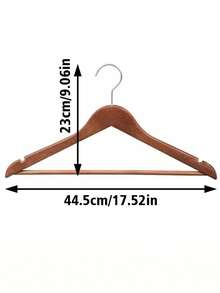 Customized Text/Logo Thick Wooden Clothes Hanger, Non-Slip Garment Holder, Wooden Clothes Rack, Pants Hanger, Clothing Rack - Light Brown Retro - View 7