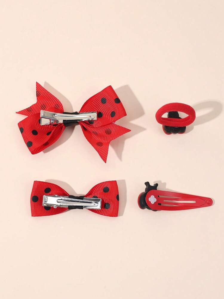 Kit Accessori Per Capelli Rosso 48 Pezzi Per Ragazze - Fermagli Fiocco, Elastici, Fascia E Mollette - Perfetto Per Scuola E Feste - 2