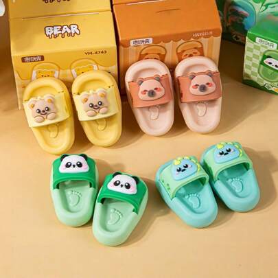 2pcs Creative Rubber Erasers, Cute Slipper Shaped Erasers, Cartoon Animal Design Erasers