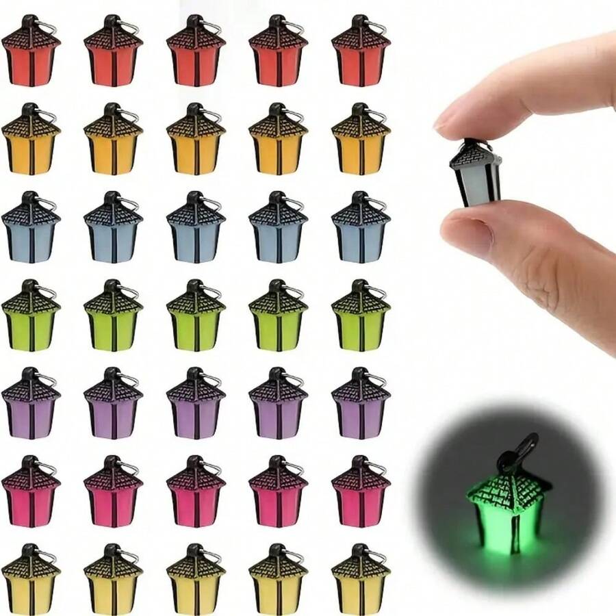 5/6/50pcs Glow-In-The-Dark Mini Landscape Decor, 7-Color Lighting Small Ornaments, Creative Resin DIY Crafts, Snow Tree Christmas Decor, Durable Resin, Suitable For Fairy Garden Decor, Mini Figurines, Outdoor Yard Decor, Dollhouse Decor, Room Decor, Bedroom Decor, Halloween Decor, Glowing In Dark, Garden Furniture, Christmas Crafts, Christmas Decor, Christmas Gifts, New Year Gifts, Halloween Decor, Bookshelf Decor, Fish Tank Accessories, Resin Figurines, Office Desk Accessories