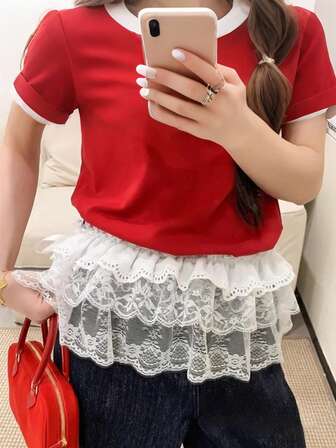 优雅情人节腰带配饰芭蕾舞风格蕾丝裙美学薄纱腰带夏季沙滩罩衫波西米亚风腰链网纱海岸风孙女Y2k配饰