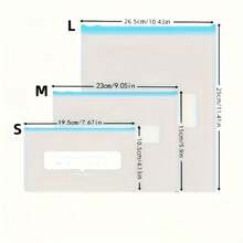 三种尺寸的自封食品保鲜袋，适用于新鲜农产品、谷物、蔬菜和肉类，厨房收纳用品及配件 - 彩色 - 查看 4