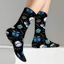 [Stylish Drum Socks]  Men's Mid-Calf Socks | Stylish Drum Instrument Pattern Seamless Printed Outdoor Sports - 彩色 - 查看 4