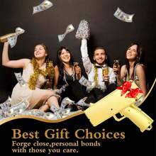 Money Spray Gun Toy, Fake Banknote Spraying Gun, Money Scattering Toy Gun, Handheld Cash Gun Fake Currency Dispenser Money Spray Toy