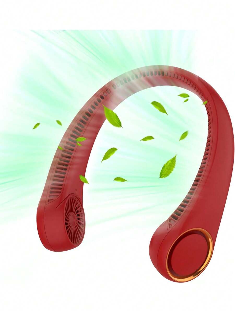 Ventilador de cuello portátil, ventilador sin aspas manos libres, ventilador personal de enfriamiento de 360°, ventilador silencioso portátil para interiores y exteriores, regalos de cumpleaños para,37286825 - Dorado - Ver 1