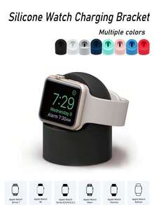 1pc Silicone Charging Stand Holder Compatible With Apple Watch Series 10/9/8/SE/7/5/4/3/2/1/Ultra, Fits 46mm, 49mm, 45mm, 44mm, 42mm, 41mm, 40mm, 38mm, Multi-Color, Suitable For Bedside, Office Desk, Bookshelf (Charging Cable Not Included)