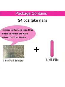 4 Boxes 96Pcs Short Squoval Press On Nails 24PCS Geometric Chic Design Press On Nails In Soft Sweet Nude, Short Ballerina Oval False Nails, Elegant & Fresh Spring  Style Fake Nails For Women, Girls & Wholesale, Ready-To-Wear For Daily, Date, Party Manicure.Acrylic Nail Kit,Uñas Postiza,New Years,Nails Short. - 混合裝450 - 查看 9