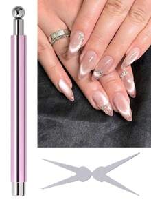 二合一猫眼美甲磁性笔套装，包含新款法式猫眼和心形猫眼配件，多功能强磁性美甲工具，适用于猫眼凝胶美甲、家庭DIY美甲沙龙等。 - 彩色 - 查看 13