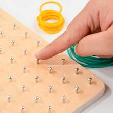 儿童弹力绳益智玩具，创意动手游戏，有助于提高专注力 - 彩色 - 查看 4