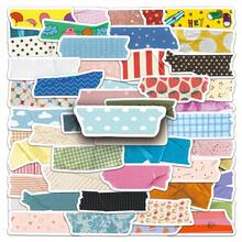 50pcs Cartoon Cute INS Style Decorative Tape, Scrapbooking, Handwriting, Wall Stickers - Multicolor - View 2
