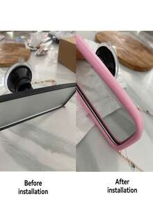 Funda protectora de silicona multicolor para el espejo interior del coche, ajuste flexible y elástico, decoración femenina para el coche, anti-golpes, accesorios de modificación universal, ¡conviértelo en una línea hermosa en tu coche! - A - Ver 8