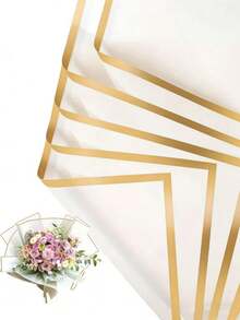 20/10/5/1 Pcs/Pack Floral Wrapping Paper - Waterproof Valentine's Day Bouquet Wrapping Paper, Suitable For DIY Crafts, Floral Supplies, Weddings, Birthday Gifts, Gift Wrapping, Bouquet Wrapping, DIY Floral Decor, Mother's Day, Birthday, Wedding, Graduation Ceremony And Anniversary - White - View 2