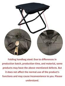 Outdoor Folding Pencil Case, Mini Saddle-Shaped Pocket Stool, Portable Fishing Stool, Camping, Travel, Leisure Hand-Held Chair