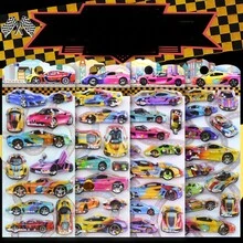 3D贴纸玩具车，带贴纸的摇摆车，带水贴纸的3D赛车，儿童奖励史莱姆水晶贴纸绘画 - 彩色 - 查看 1